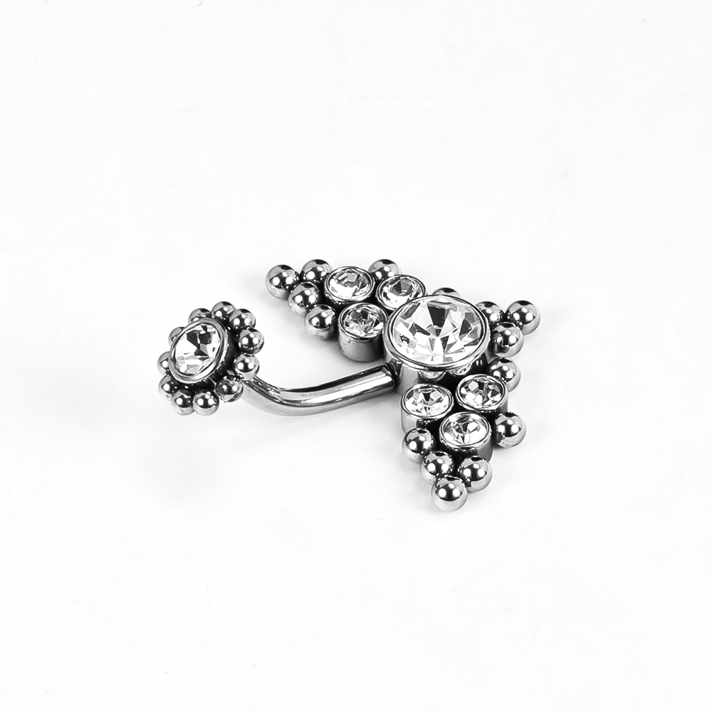 1 Piece Belly Rings Simple Style Classic Style Solid Color 302 Stainless Steel 316 Stainless Steel  Polishing Rhinestone Inlay Diamond Belly Rings display picture 32