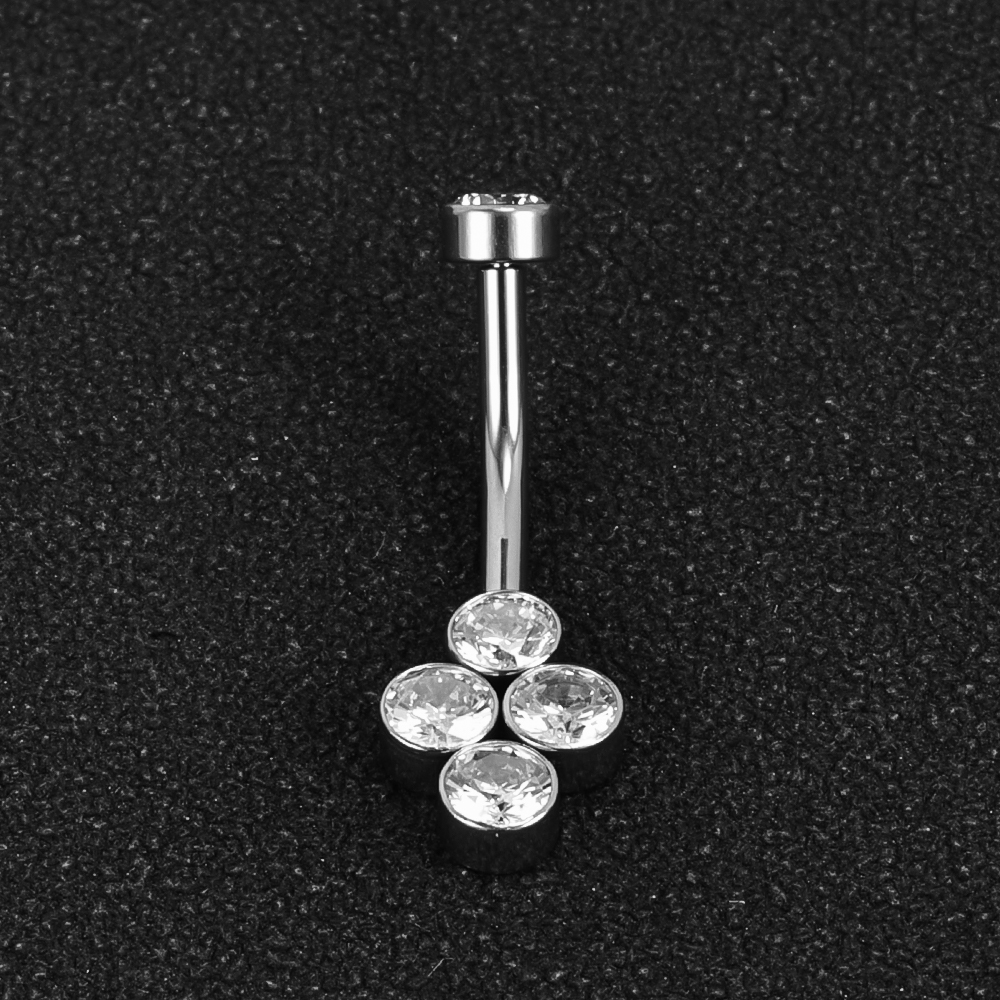 1 Piece Belly Rings Simple Style Classic Style Solid Color 302 Stainless Steel 316 Stainless Steel  Polishing Rhinestone Inlay Diamond Belly Rings display picture 35
