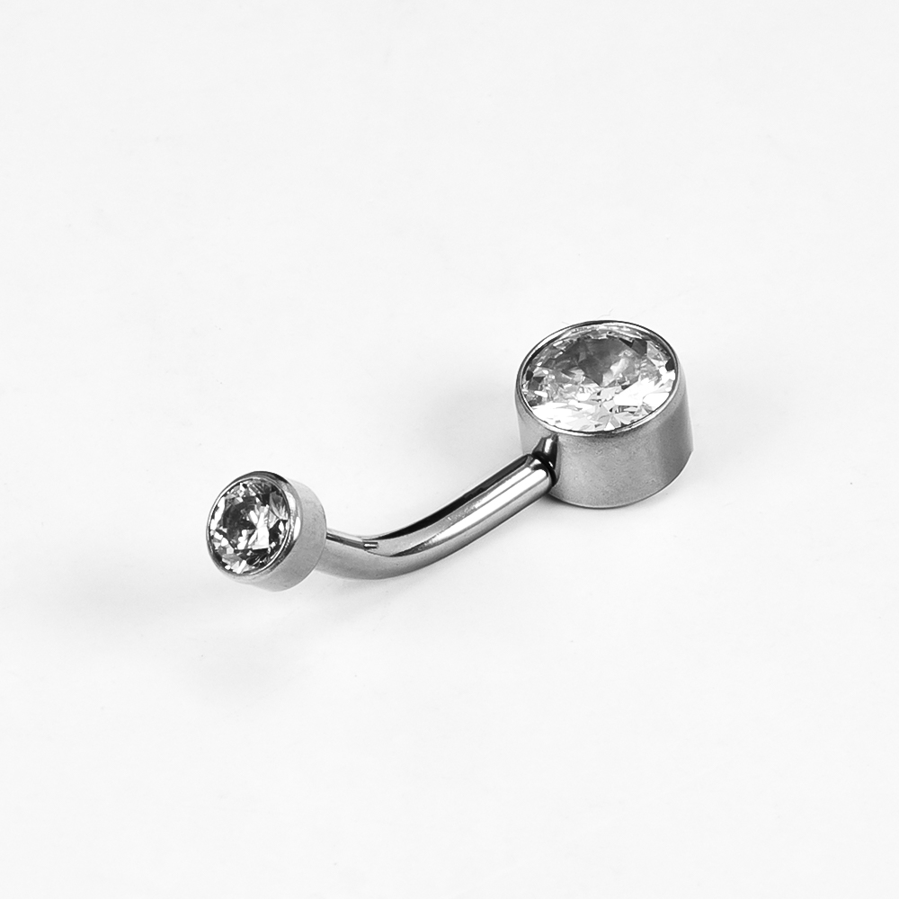 1 Stück Bauchnabelpiercing Einfacher Stil Klassischer Stil Einfarbig Edelstahl 302 Edelstahl 316 Polieren Strass Inlay Diamant Bauchnabelpiercing display picture 40