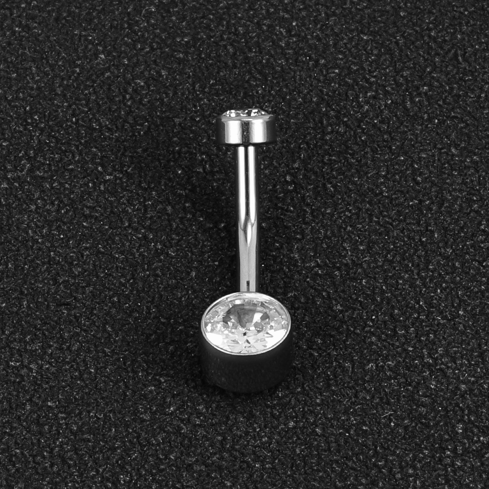 1 Piece Belly Rings Simple Style Classic Style Solid Color 302 Stainless Steel 316 Stainless Steel  Polishing Rhinestone Inlay Diamond Belly Rings display picture 39
