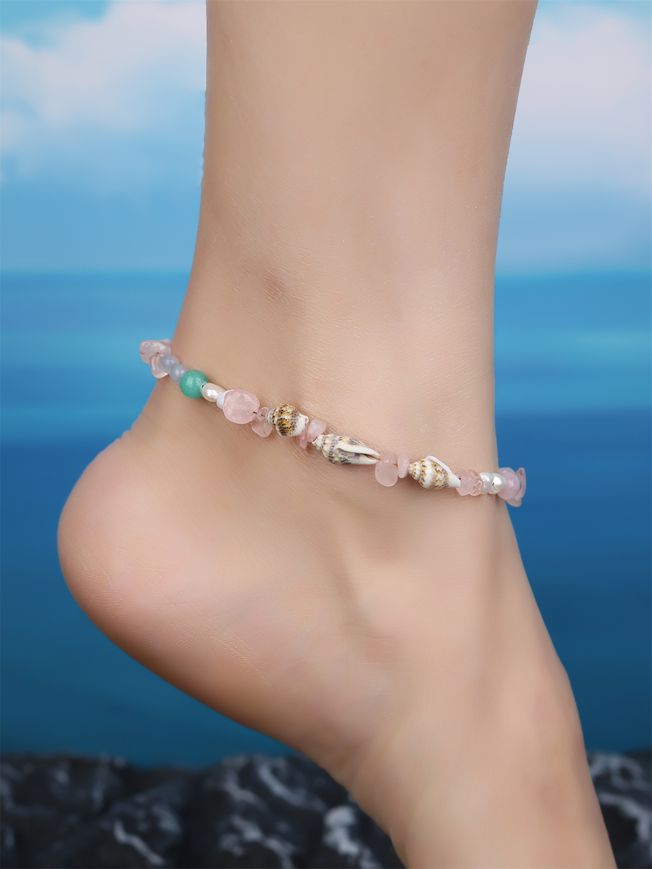 Beach Shell Stone Wholesale Anklet display picture 1