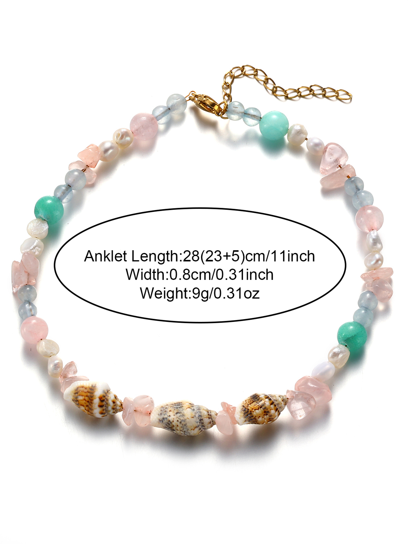 Beach Shell Stone Wholesale Anklet display picture 5