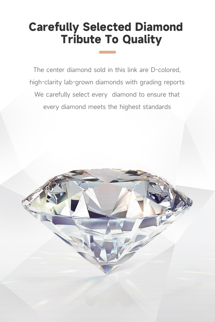 Sterling Silber Glänzend GRA-Zertifikat Überzug Inlay Runden Im Labor Gezüchtete Diamanten Moissanit Ringe display picture 1