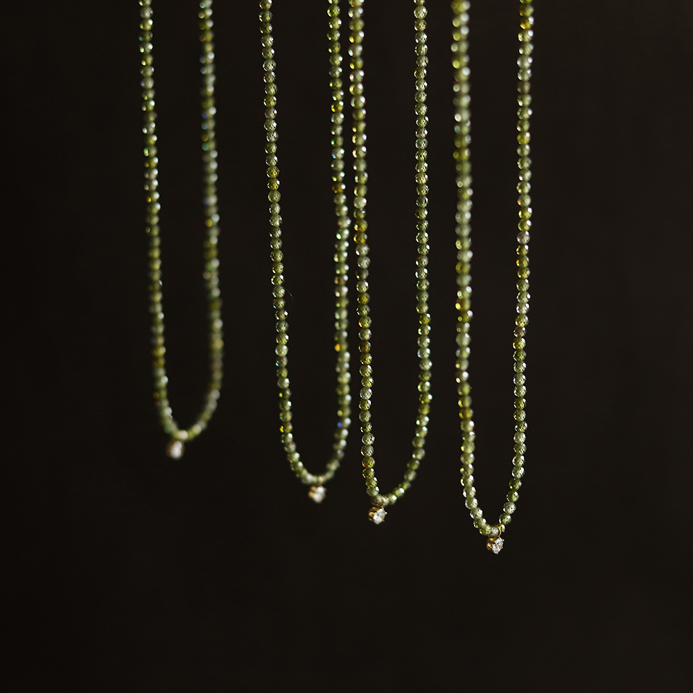Edelstahl 304 Perlen 18 Karat Vergoldet Einfacher Stil Pendeln Inlay Runden Zirkon Halskette Mit Anhänger display picture 6