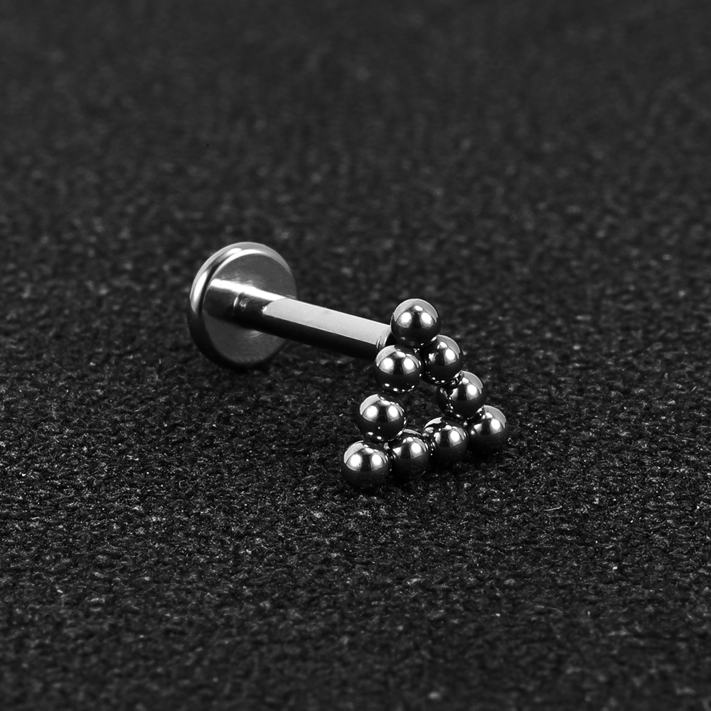1 Piece Lip Rings Simple Style Solid Color 302 Stainless Steel 316 Stainless Steel  Inlay Diamond Lip Rings display picture 11