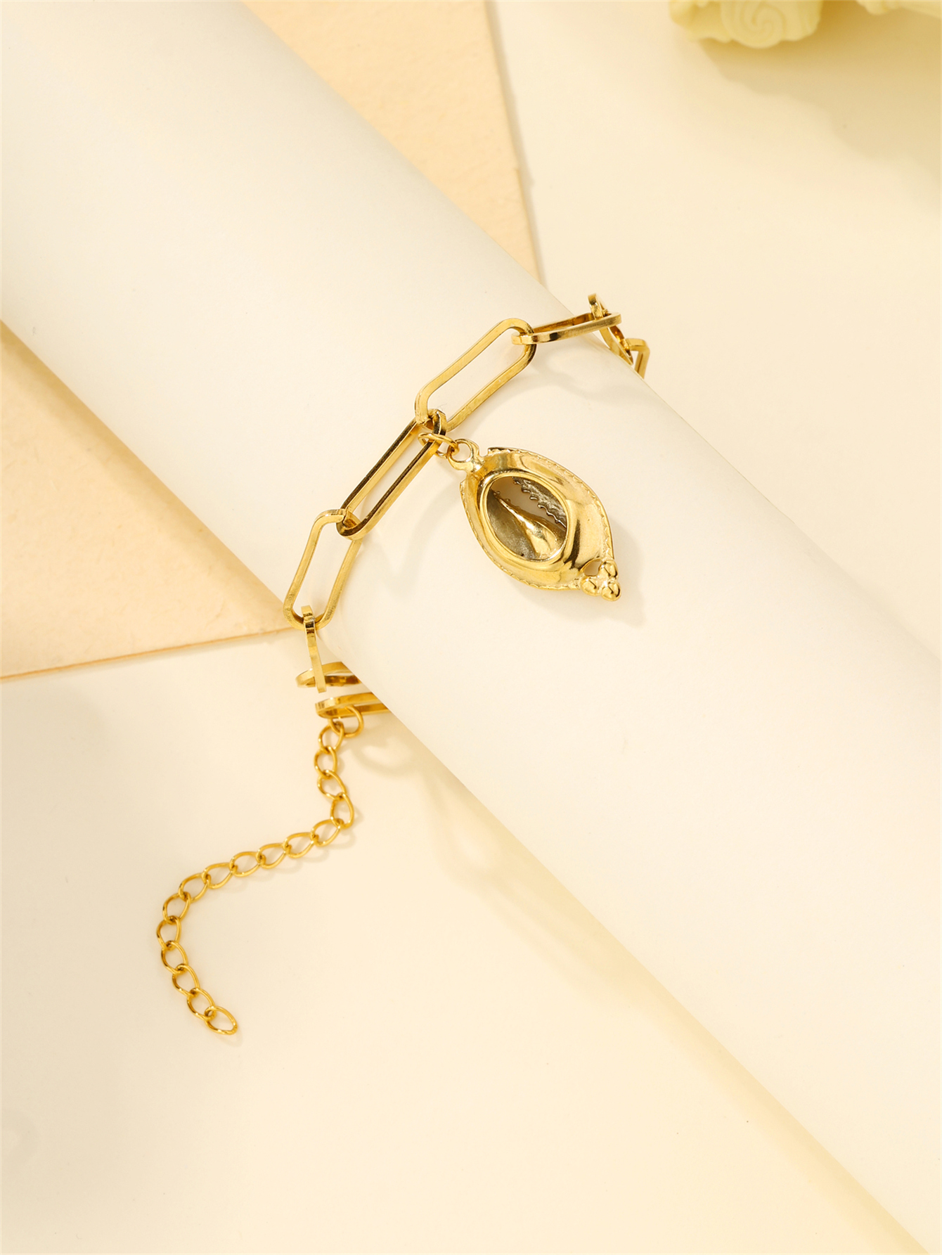 Beach Shell 304 Stainless Steel Plating Inlay Shell 18K Gold Plated Women's Anklet display picture 23