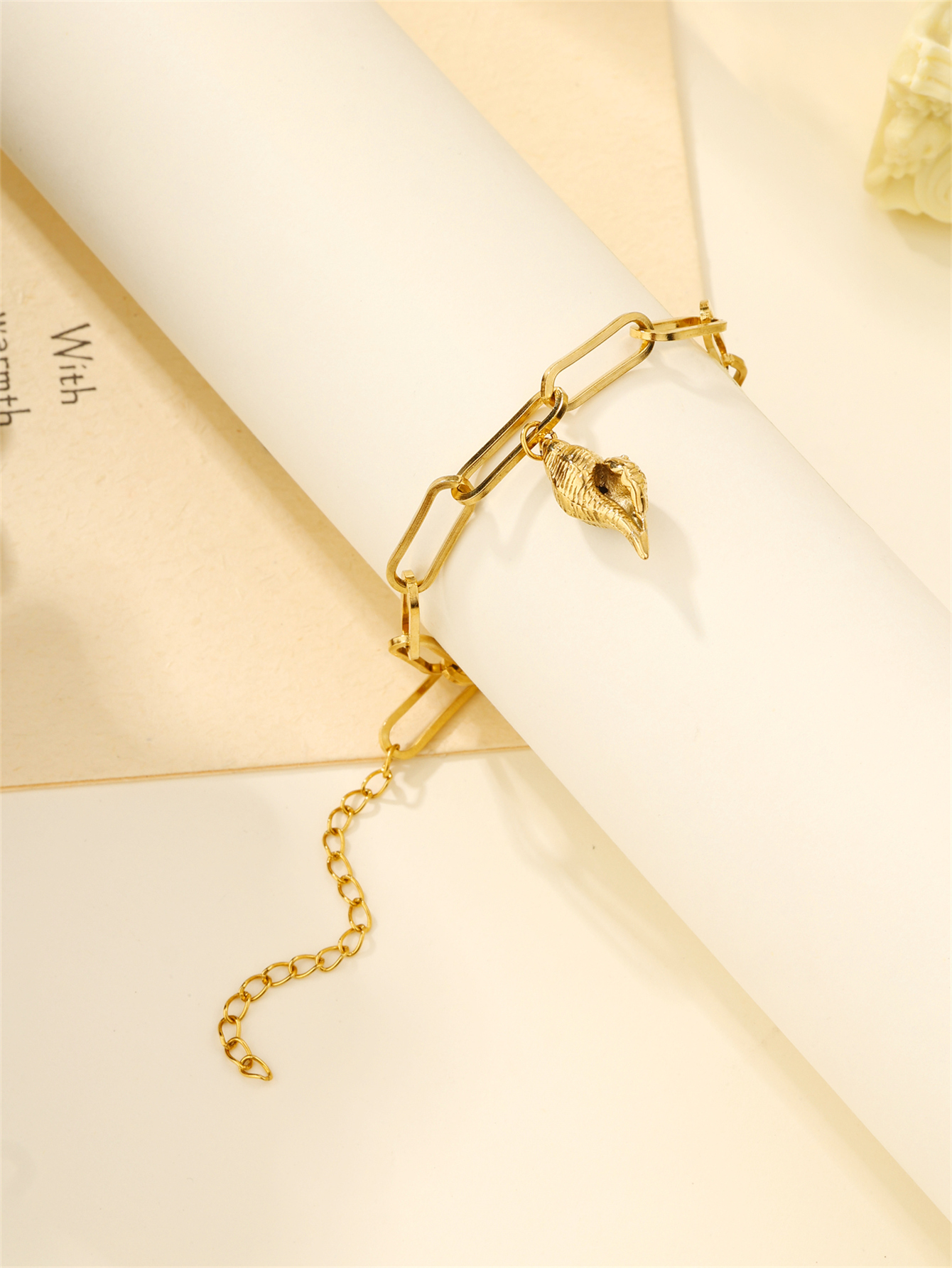 Beach Shell 304 Stainless Steel Plating Inlay Shell 18K Gold Plated Women's Anklet display picture 28