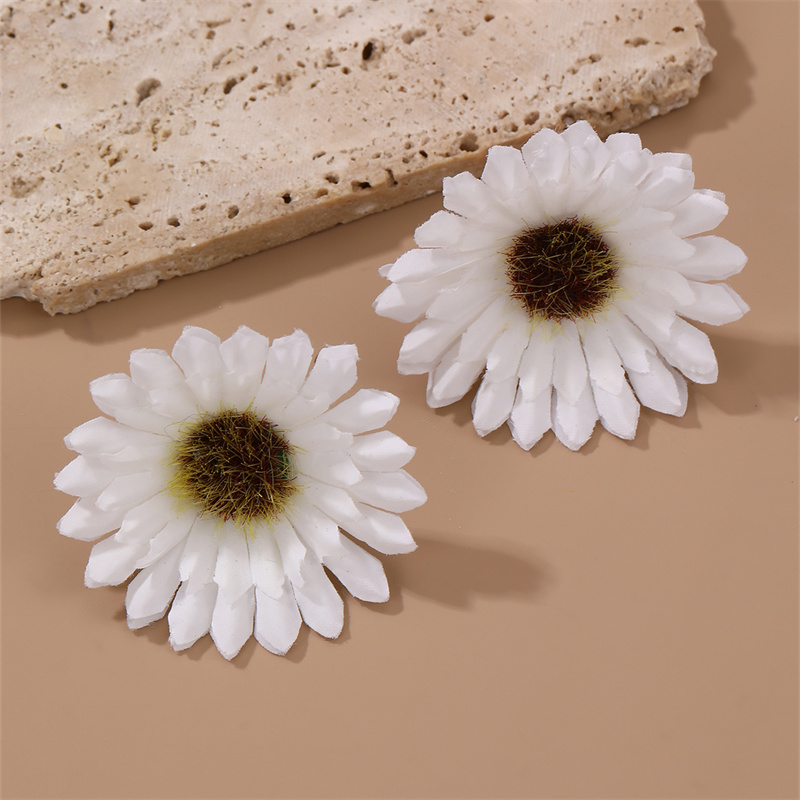 1 Pair Cute Sweet Flower Cloth Ear Studs display picture 11