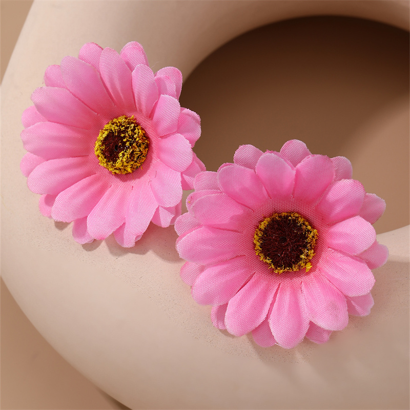 1 Pair Cute Sweet Flower Cloth Ear Studs display picture 18