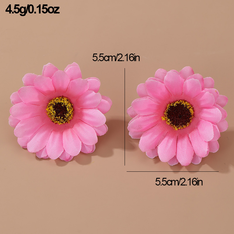 1 Pair Cute Sweet Flower Cloth Ear Studs display picture 20