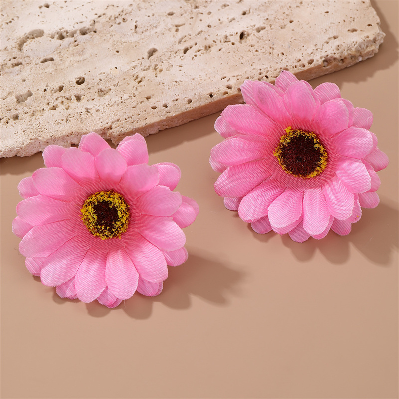 1 Pair Cute Sweet Flower Cloth Ear Studs display picture 21