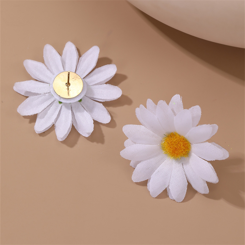 1 Pair Cute Sweet Flower Cloth Ear Studs display picture 25