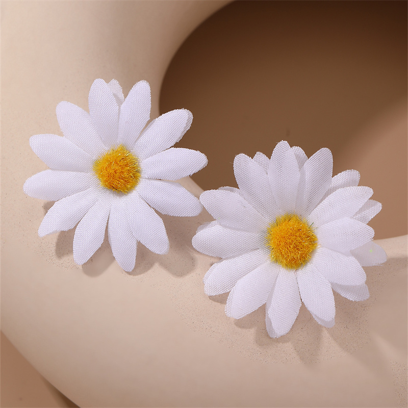 1 Paire Mignon Sucré Fleur Chiffon Boucles D'Oreilles display picture 26