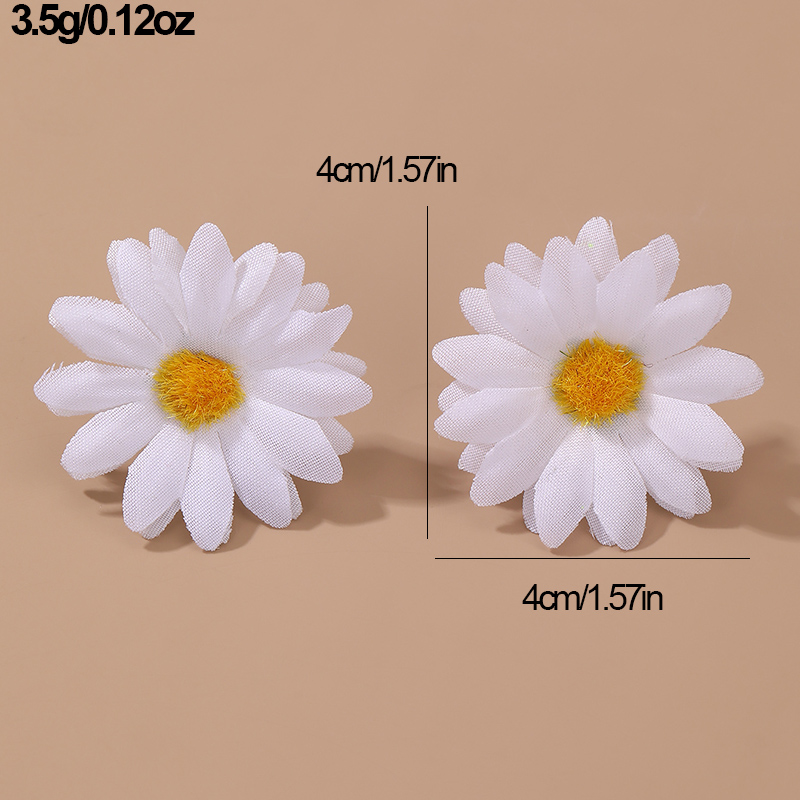 1 Pair Cute Sweet Flower Cloth Ear Studs display picture 28