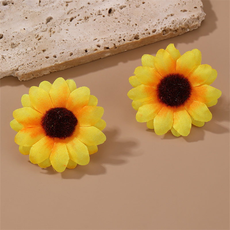 1 Pair Cute Sweet Flower Cloth Ear Studs display picture 30