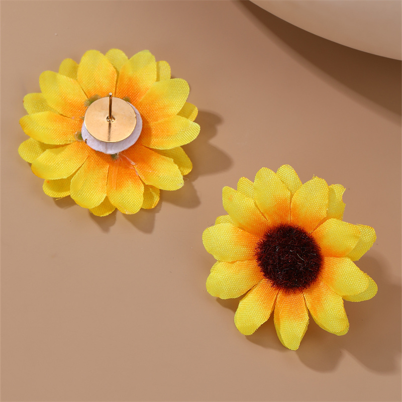 1 Pair Cute Sweet Flower Cloth Ear Studs display picture 32