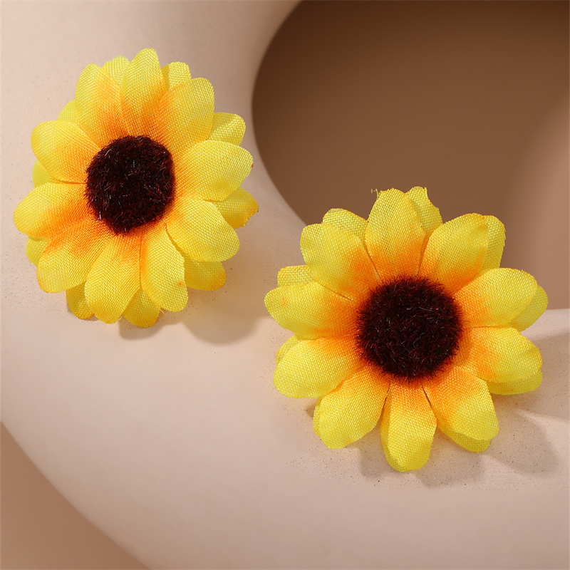 1 Pair Cute Sweet Flower Cloth Ear Studs display picture 35