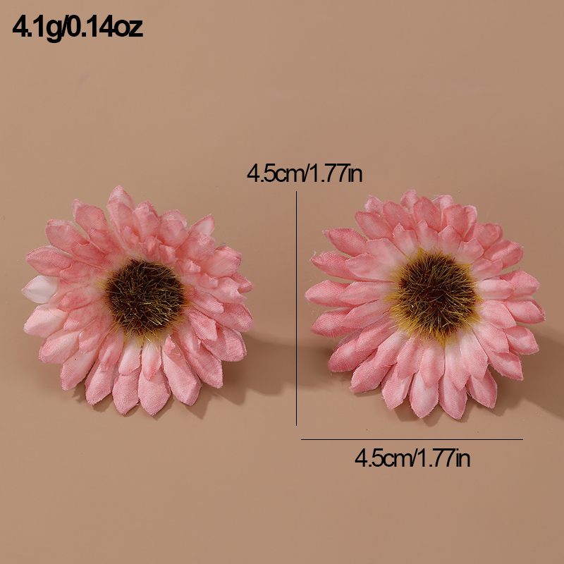 1 Pair Cute Sweet Flower Cloth Ear Studs display picture 41