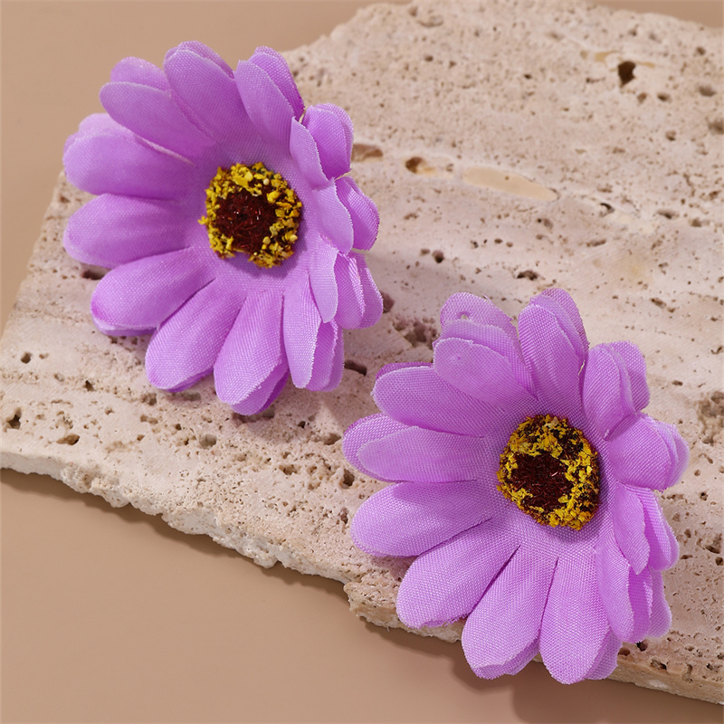 1 Pair Cute Sweet Flower Cloth Ear Studs display picture 43