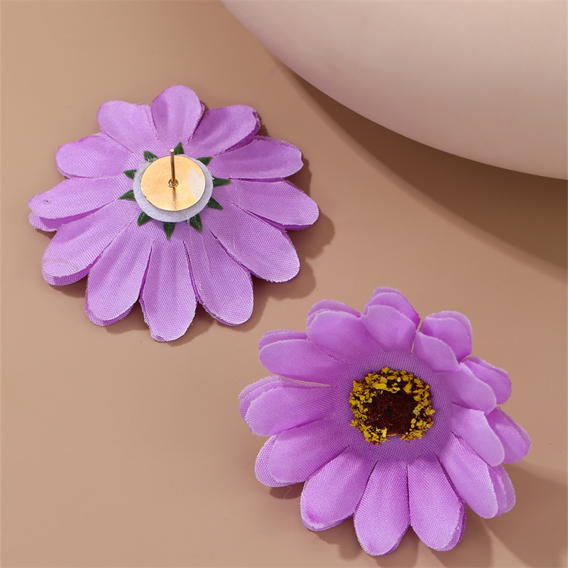 1 Pair Cute Sweet Flower Cloth Ear Studs display picture 46