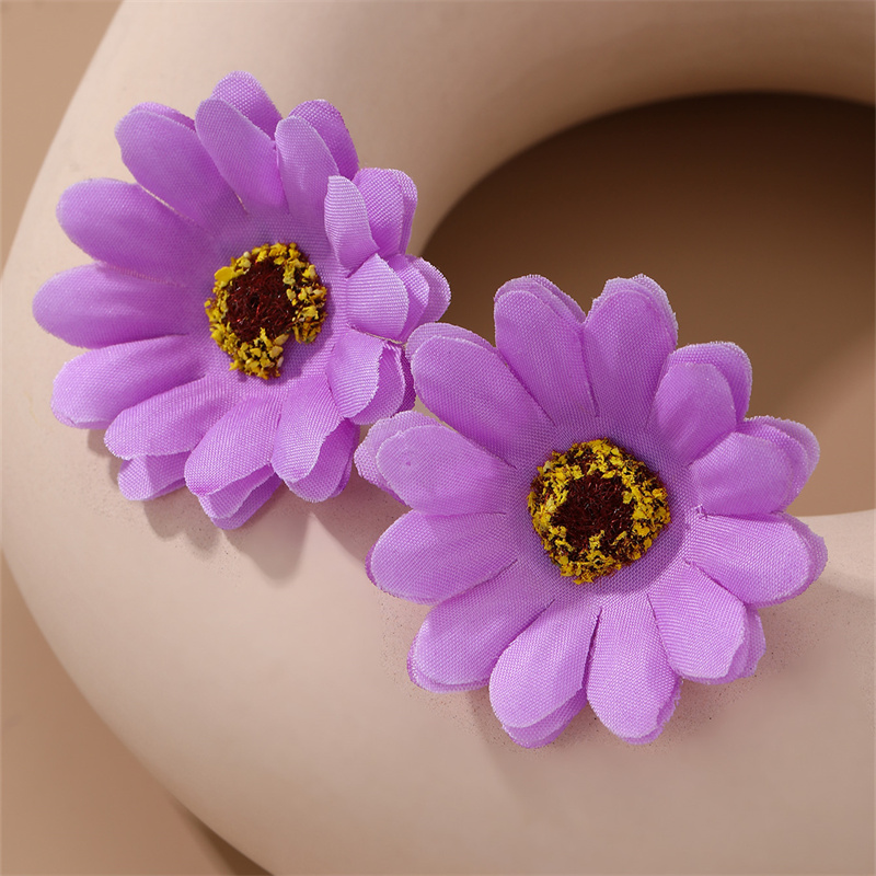 1 Par Lindo Dulce Flor Tela Pendientes display picture 44