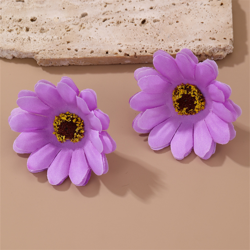 1 Pair Cute Sweet Flower Cloth Ear Studs display picture 48