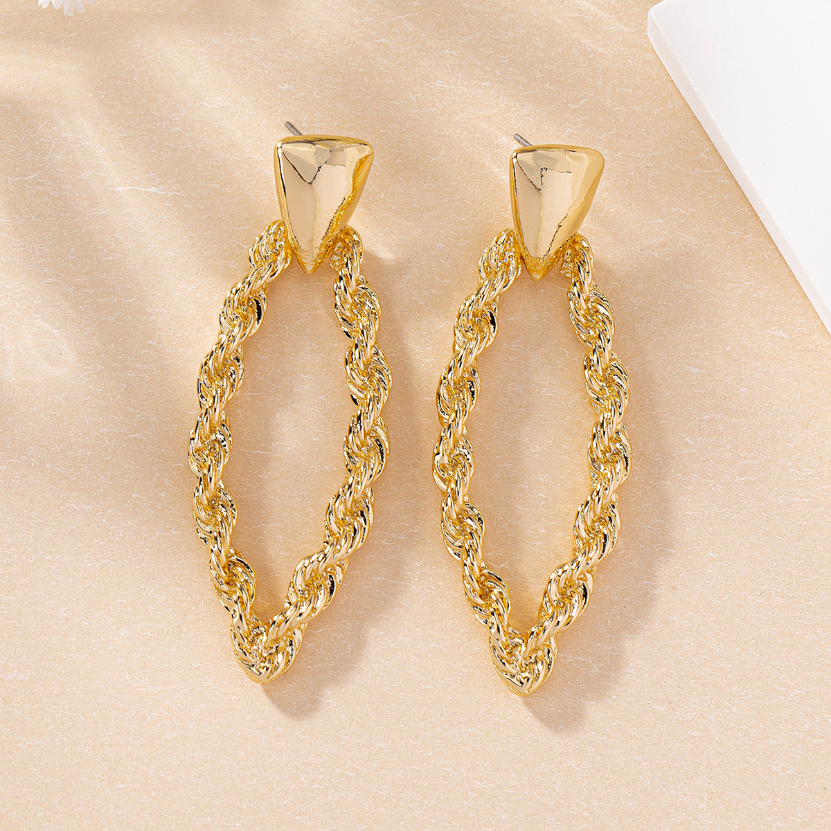 1 Pair Elegant Simple Style Solid Color Plating Zinc Alloy Drop Earrings display picture 6