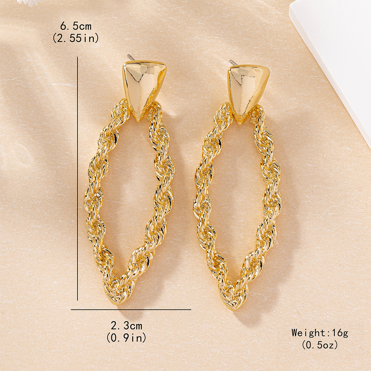 1 Pair Elegant Simple Style Solid Color Plating Zinc Alloy Drop Earrings display picture 1