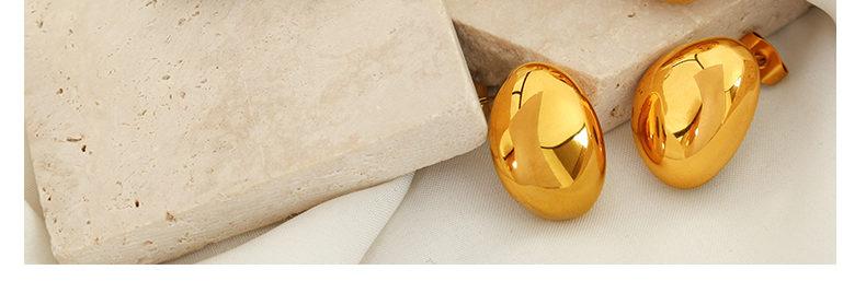 Titan Stahl 18 Karat Vergoldet Elegant Dame Klassischer Stil Überzug Irregulär Geometrisch Wassertropfen Ohrringe Halskette display picture 4
