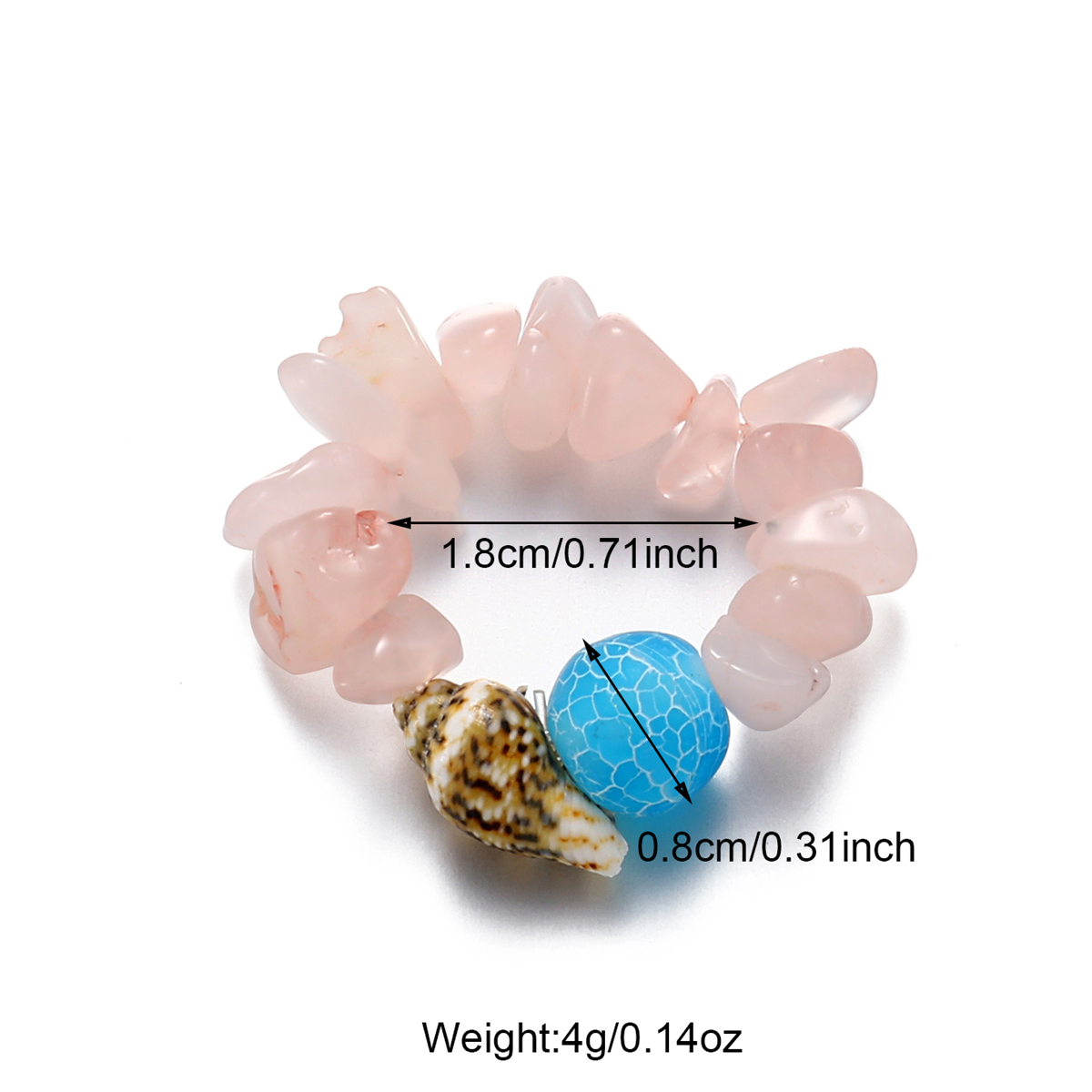 Beach Irregular Shell Stone Beaded Women's Rings display picture 1