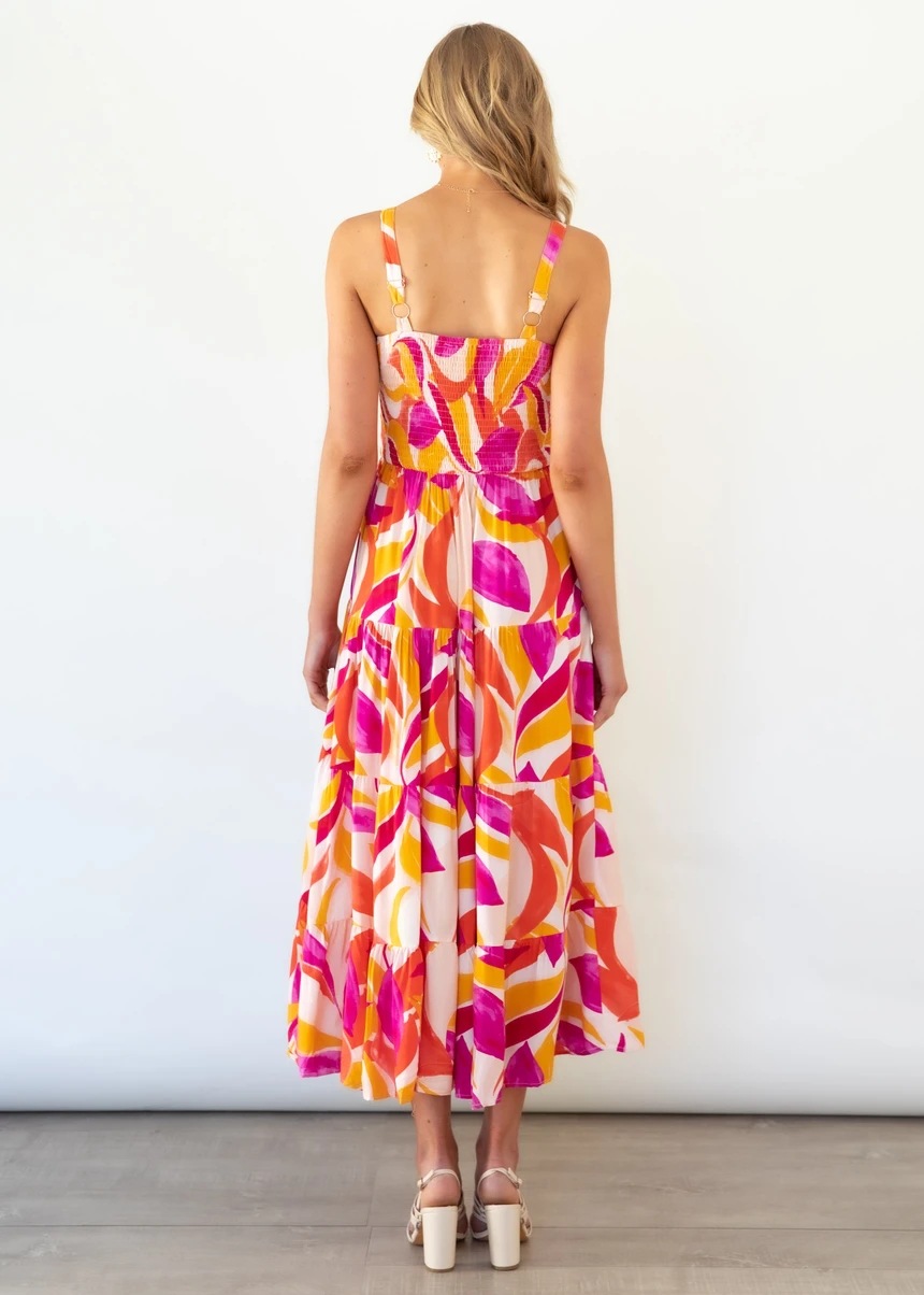 Women's A-line Skirt Fashion Collarless Printing Sleeveless Printing Maxi Long Dress Street display picture 6