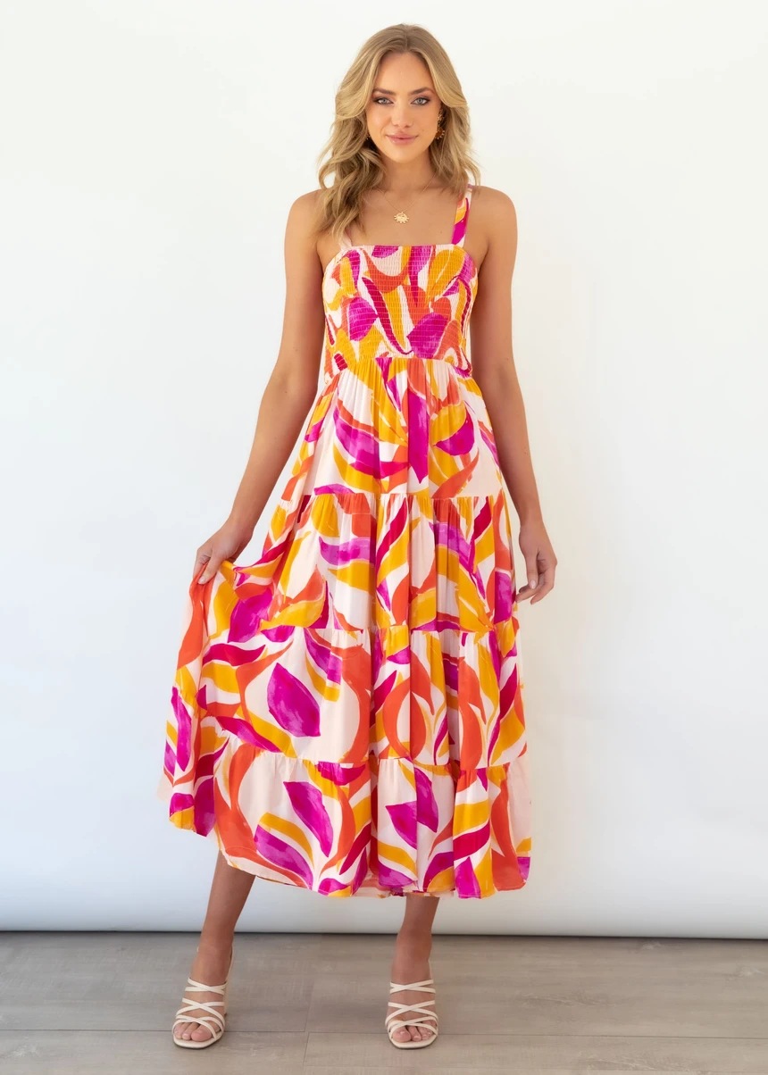 Women's A-line Skirt Fashion Collarless Printing Sleeveless Printing Maxi Long Dress Street display picture 7