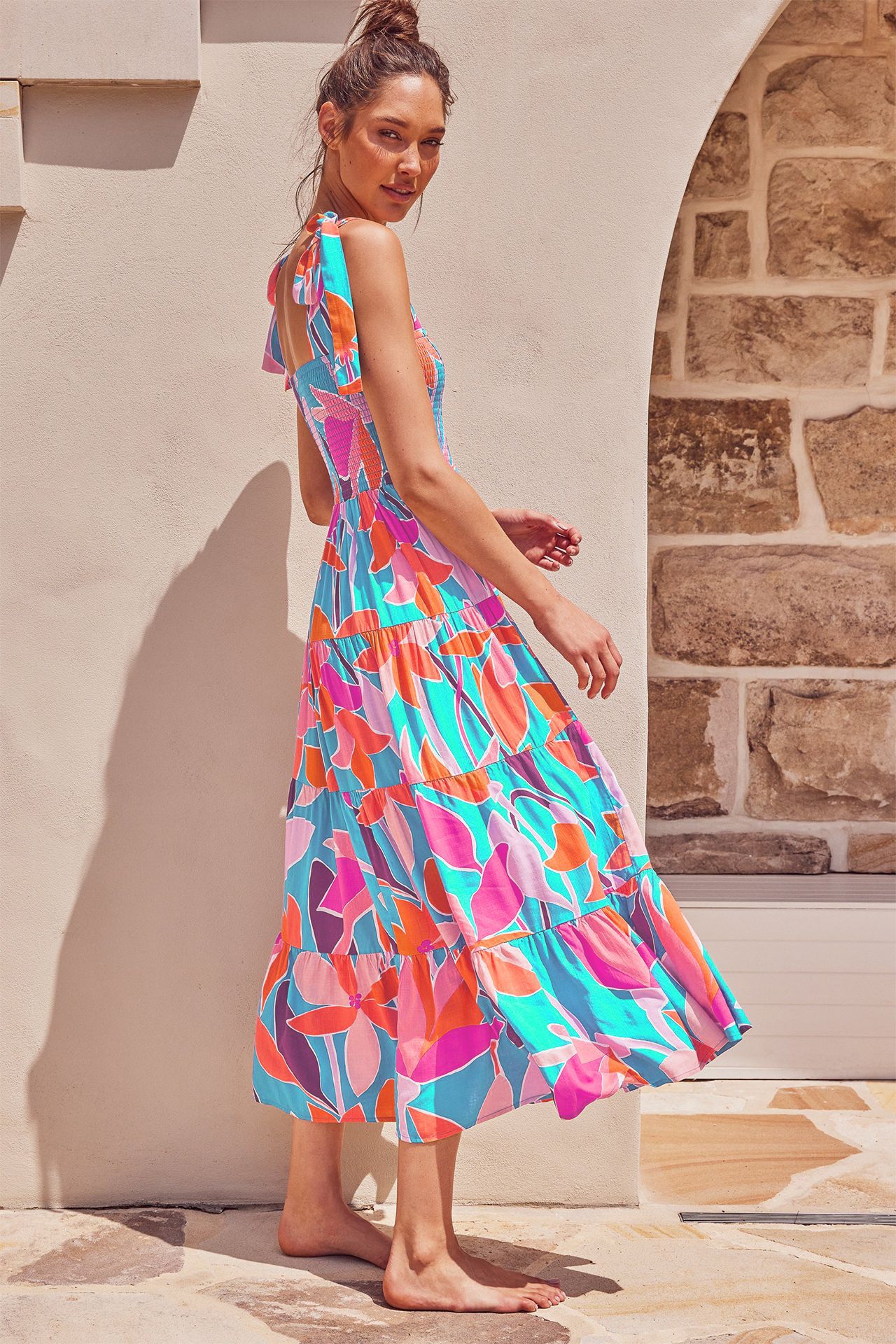 Women's A-line Skirt Fashion Collarless Printing Sleeveless Printing Maxi Long Dress Street display picture 33
