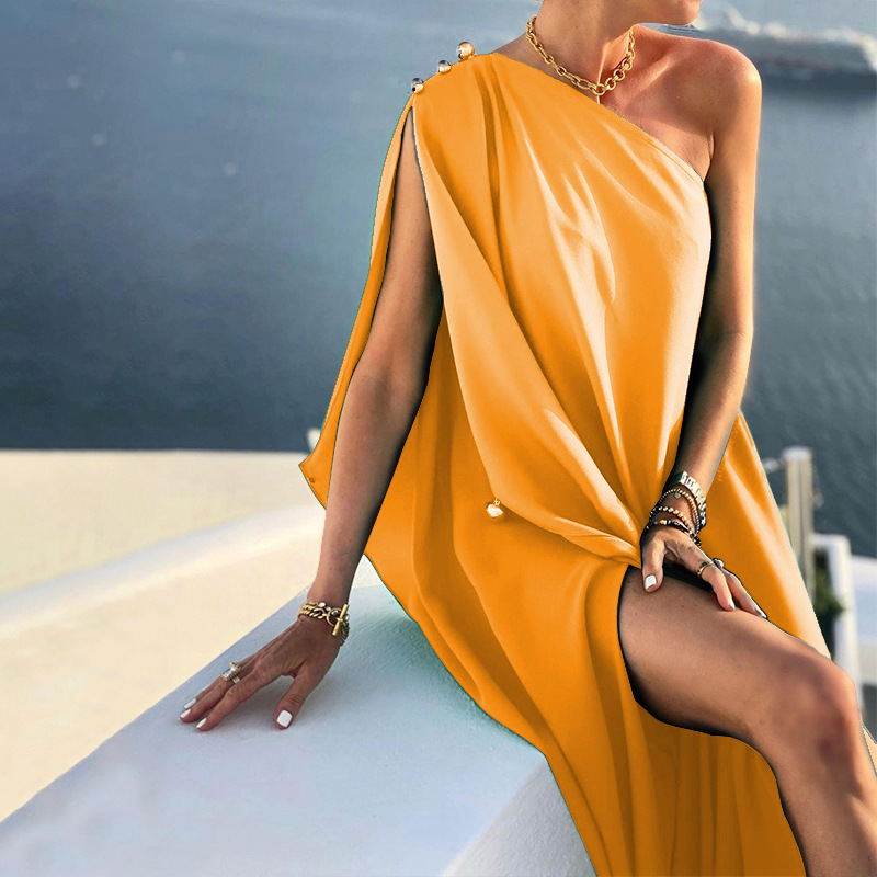 Women'S Regular Dress Fashion Collarless Slit Sleeveless Solid Color Maxi Long Dress Daily display picture 1