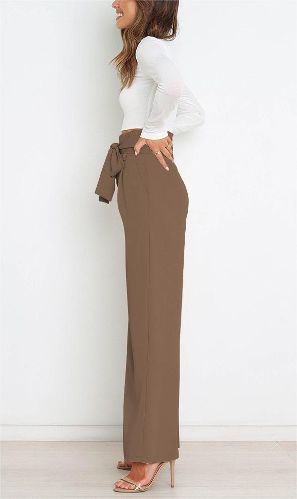 Women's Holiday Simple Style Streetwear Solid Color Full Length Bowknot Straight Pants display picture 29