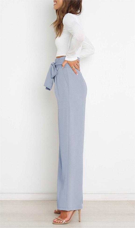 Women's Holiday Simple Style Streetwear Solid Color Full Length Bowknot Straight Pants display picture 32