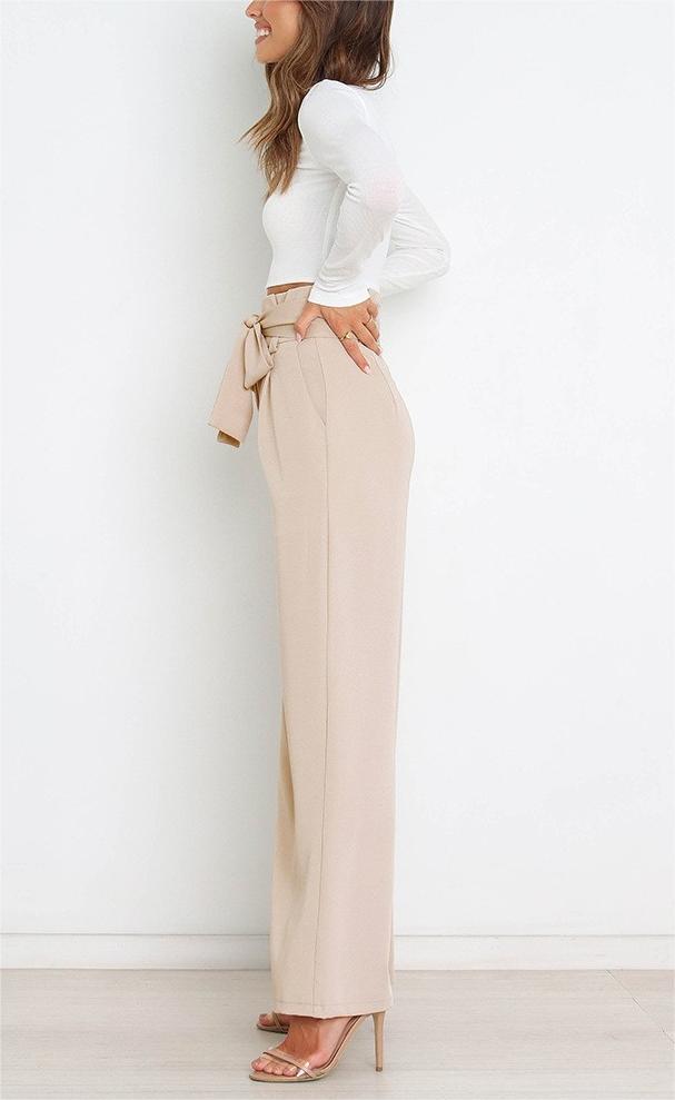 Women's Holiday Simple Style Streetwear Solid Color Full Length Bowknot Straight Pants display picture 38