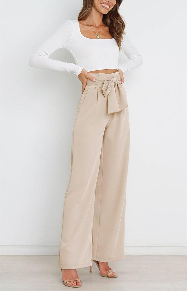 Women's Holiday Simple Style Streetwear Solid Color Full Length Bowknot Straight Pants display picture 44