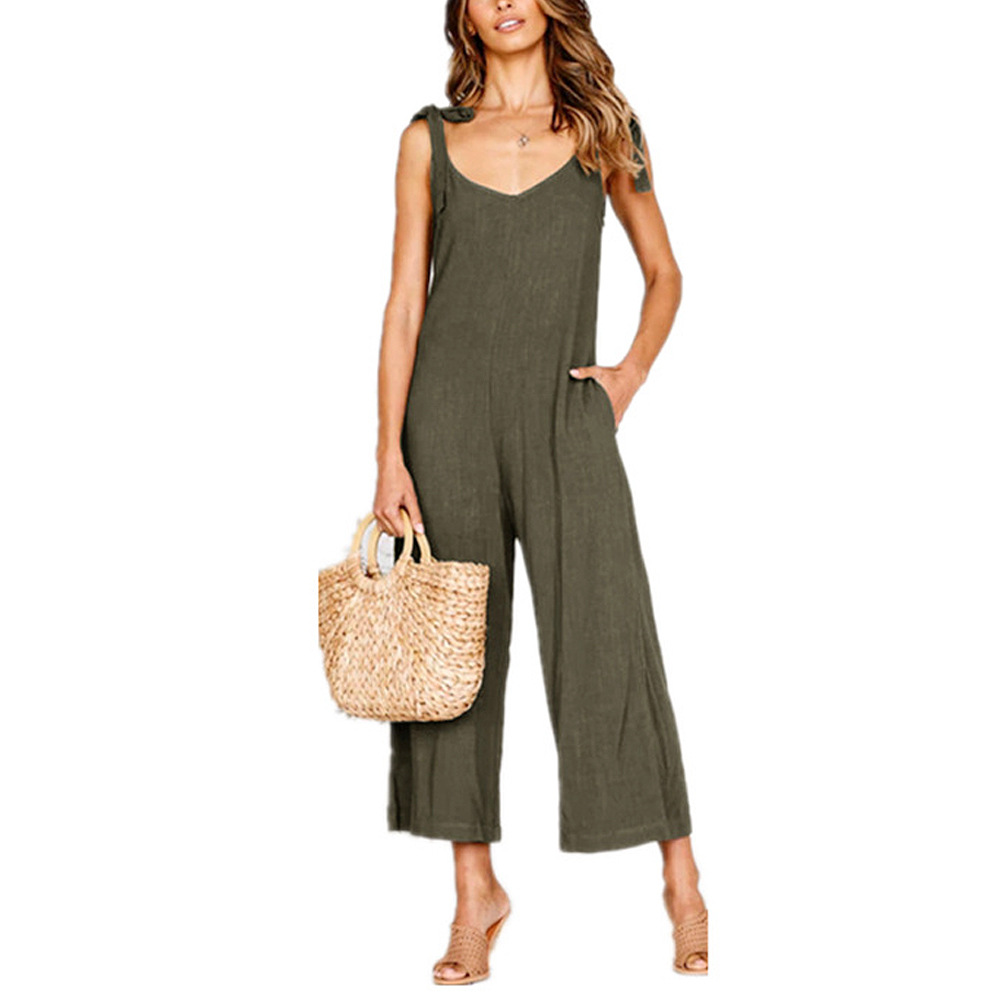 Women's Daily Street Casual Solid Color Ankle-length Jumpsuits display picture 11