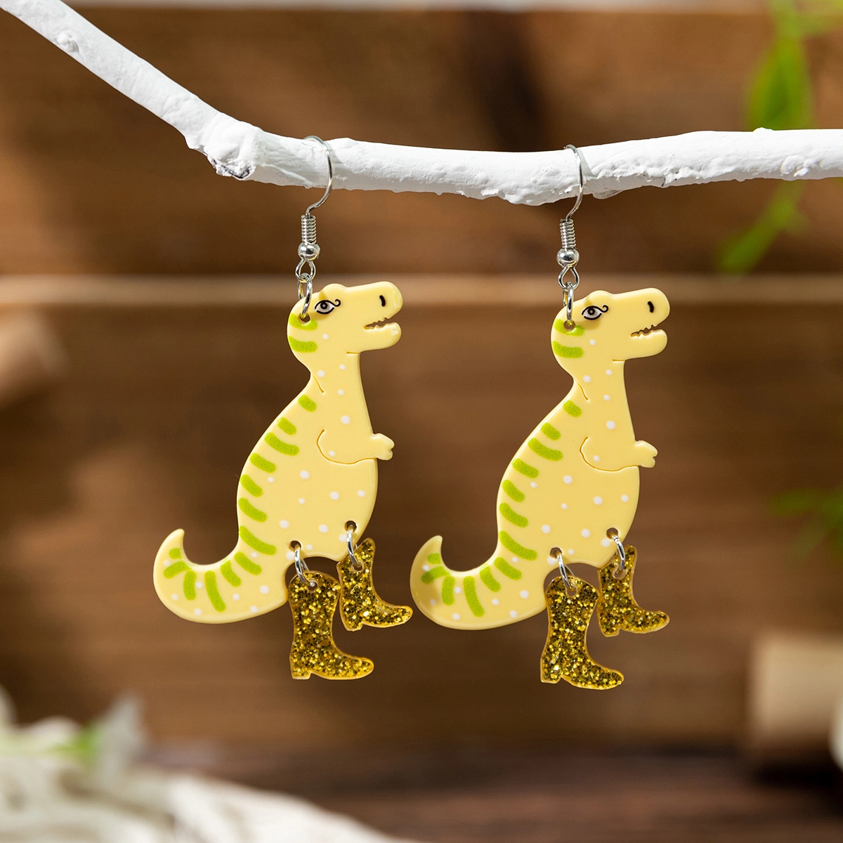 1 Pair IG Style Cute Modern Style Animal Dinosaur Frog Arylic Drop Earrings display picture 7