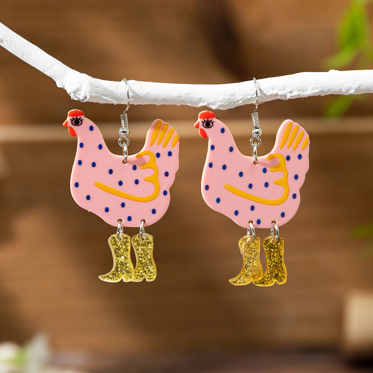 1 Pair IG Style Cute Modern Style Animal Dinosaur Frog Arylic Drop Earrings display picture 4