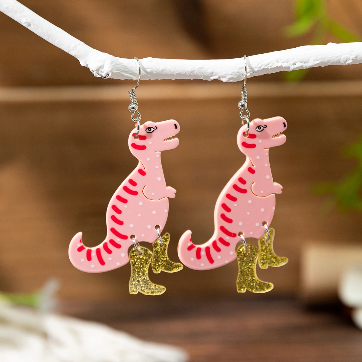 1 Pair IG Style Cute Modern Style Animal Dinosaur Frog Arylic Drop Earrings display picture 6