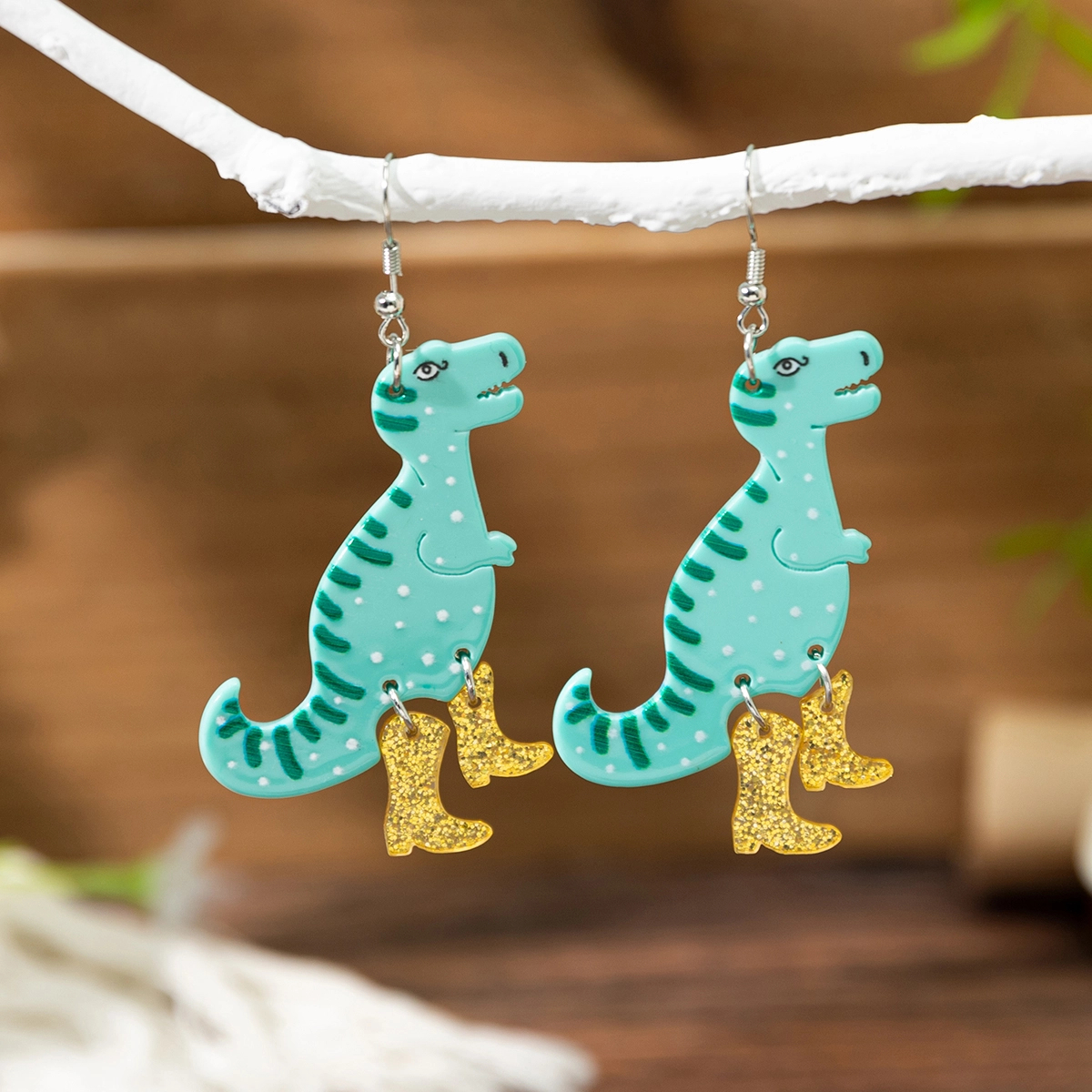 1 Pair IG Style Cute Modern Style Animal Dinosaur Frog Arylic Drop Earrings display picture 8