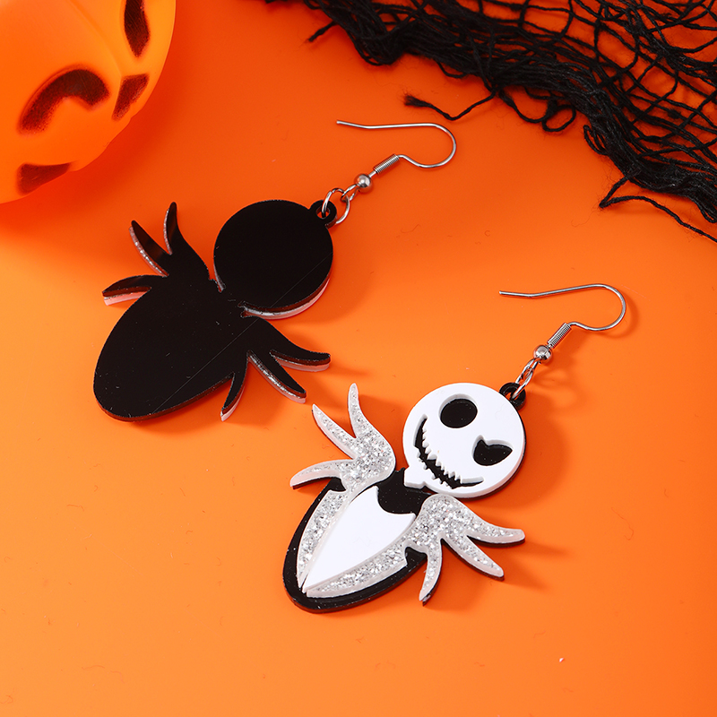 1 Pair Exaggerated Funny Halloween Pattern Arylic Drop Earrings display picture 3