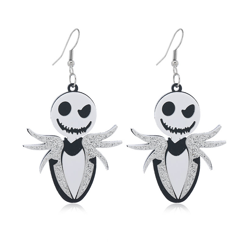 1 Pair Exaggerated Funny Halloween Pattern Arylic Drop Earrings display picture 5