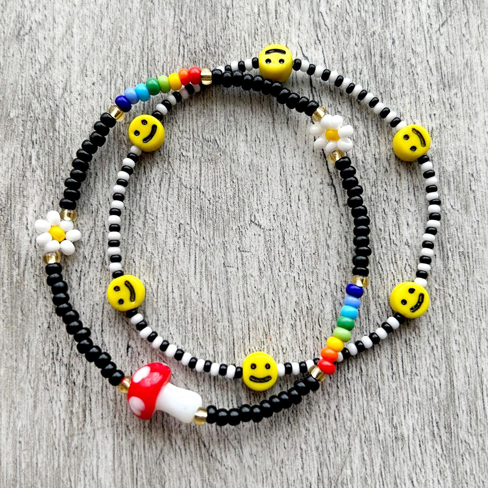 Bohemian Eye Smiley Face Glass Wholesale Bracelets display picture 24