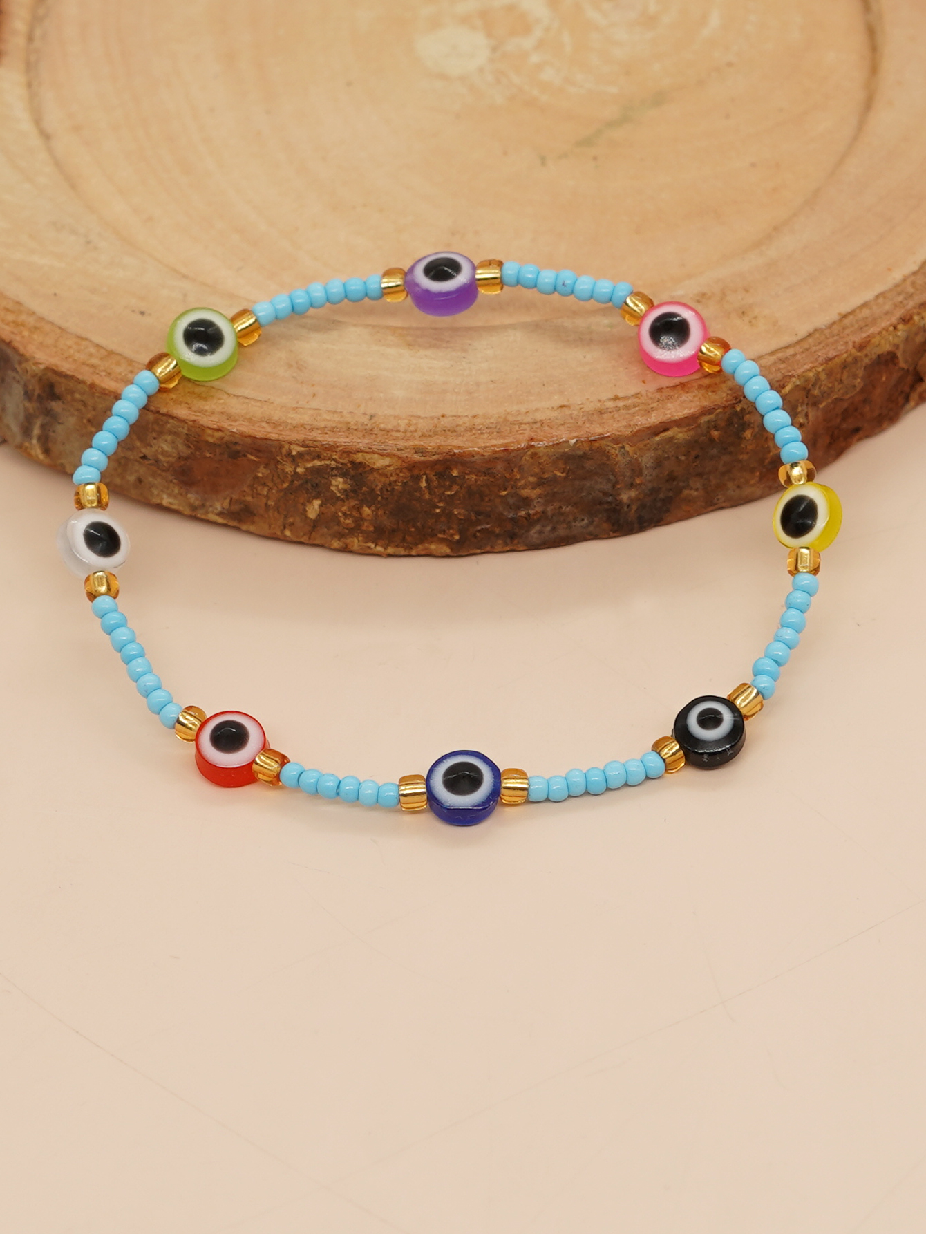 Bohemian Eye Smiley Face Glass Wholesale Bracelets display picture 18