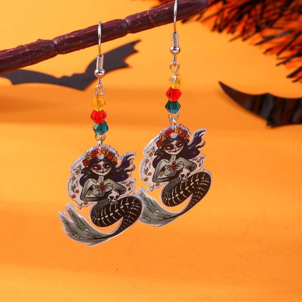 1 Pair Funny Halloween Pattern Zinc Alloy Drop Earrings display picture 9