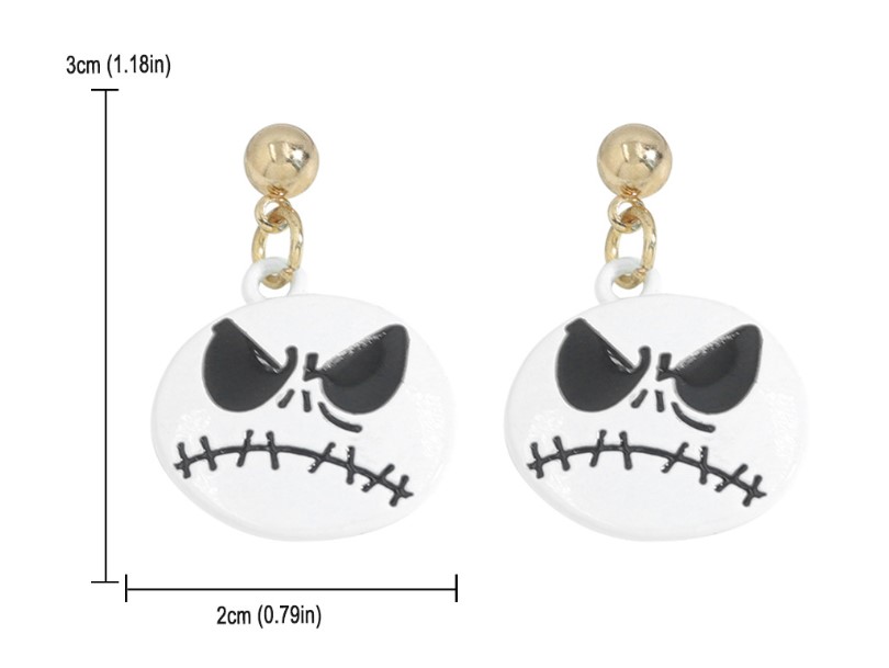 Fashion Pumpkin Skull Alloy Enamel Women's Drop Earrings 1 Pair display picture 2