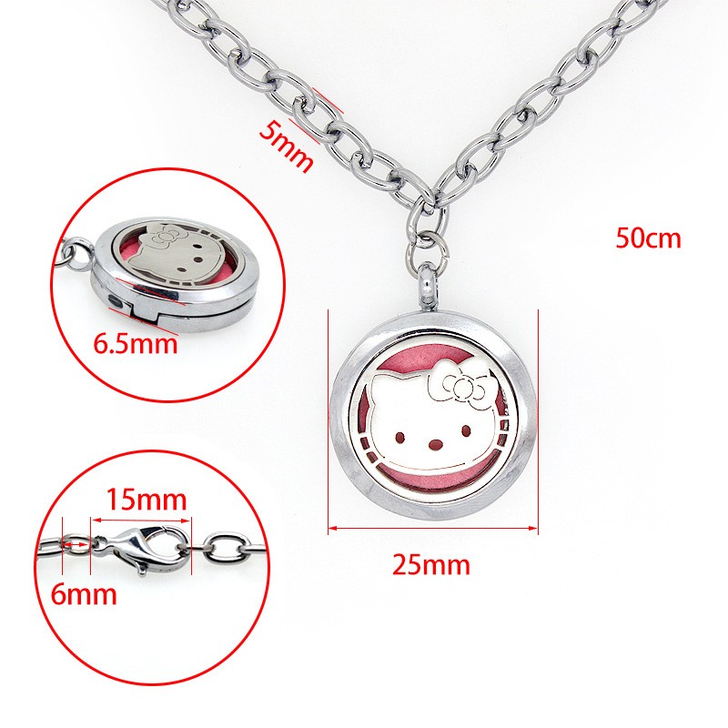 Cute Fashion Cartoon Character Titanium Steel Hollow Out Pendant Necklace display picture 6